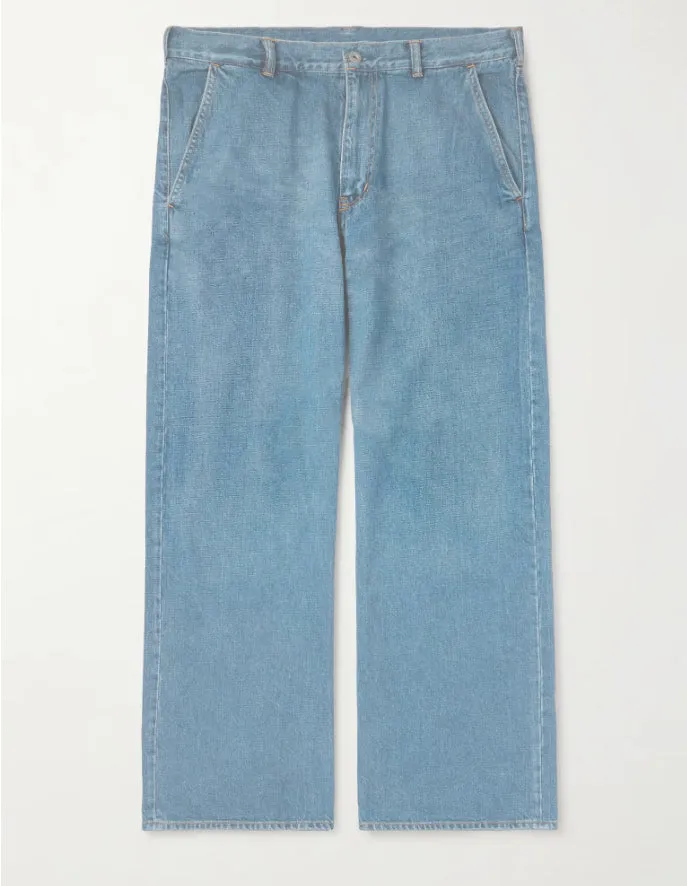 Big & Tall Men's Street Fashion Trend Personality Belief Small Graffiti Letter Printed Denim Trousers. Solid Front sold by Biggmans product image thumbnail 2