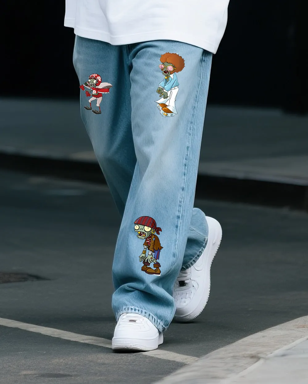 Plus Size Men's Mr Zombie Printed T-Shirt Denim Pants Suit sold by Biggmans product image thumbnail 3