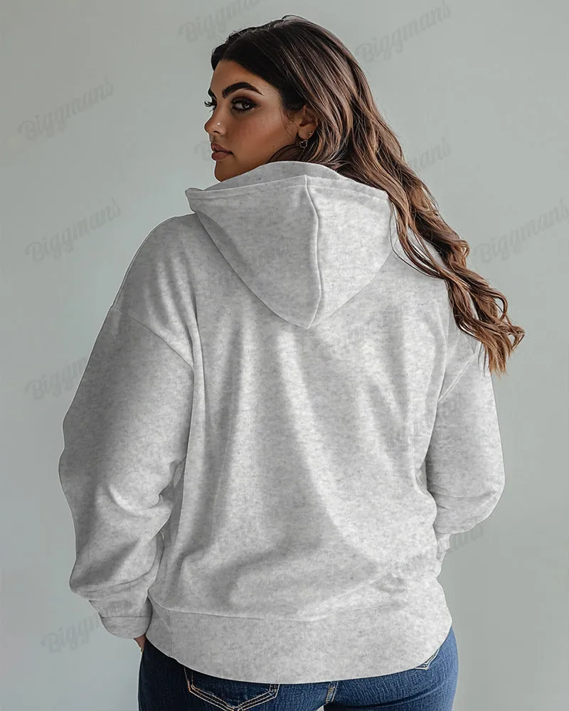 Women's Plus Size Cotton Hoodie With Stunning Silhouette Head Print sold by Biggmans product image thumbnail 4