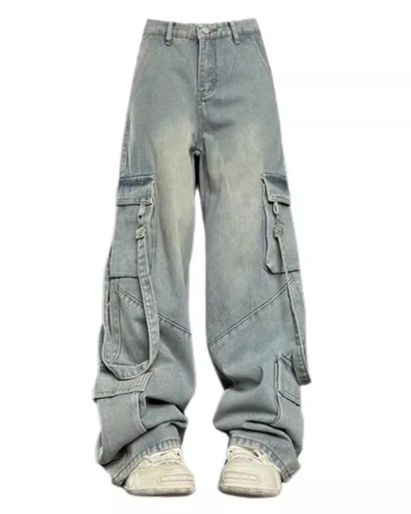 Women's Plus Size Vintage Washed Fare Loose Jeans sold by Biggmans product image thumbnail 3