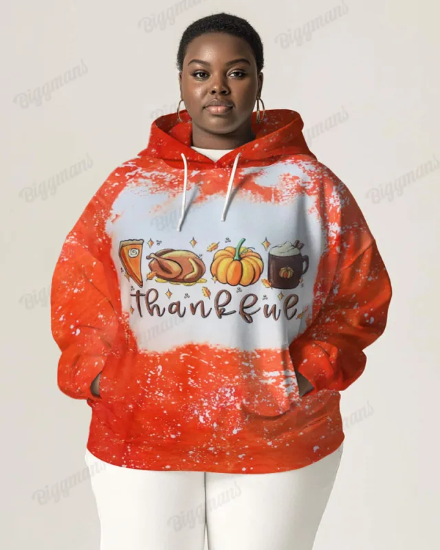 Women's Plus Size Pumpkin World Print Hoodie sold by Biggmans