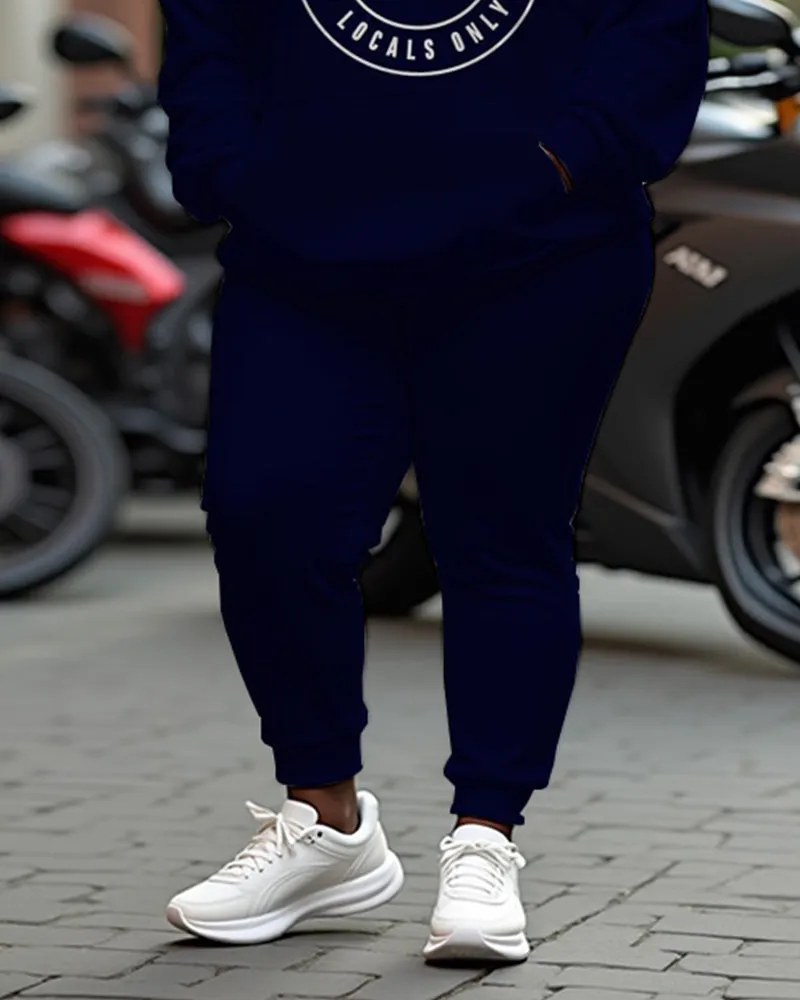 Women's Plus Size Letter Printing Long Sleeve Hoodie and Casual Pants Set sold by Biggmans product image thumbnail 4