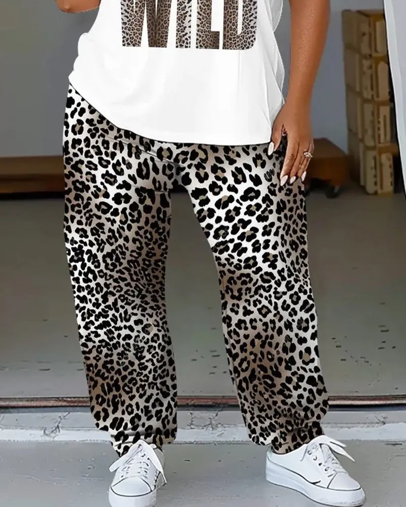 Women's Plus Size Born To Wild T-Shirt and Trousers Suit sold by Biggmans product image thumbnail 3