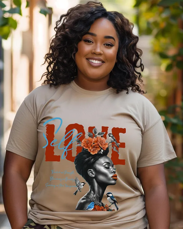 Women's Plus Size Black Culture Round Neck Short Sleeve T-Shirt sold by Biggmans