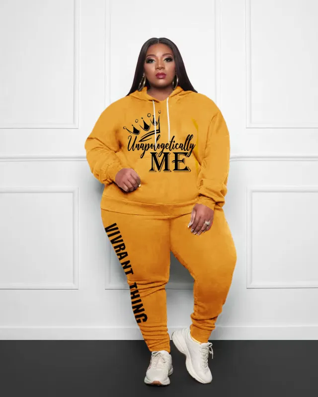 Women's Plus Size Unapologetically Me Hoodie Set sold by Biggmans