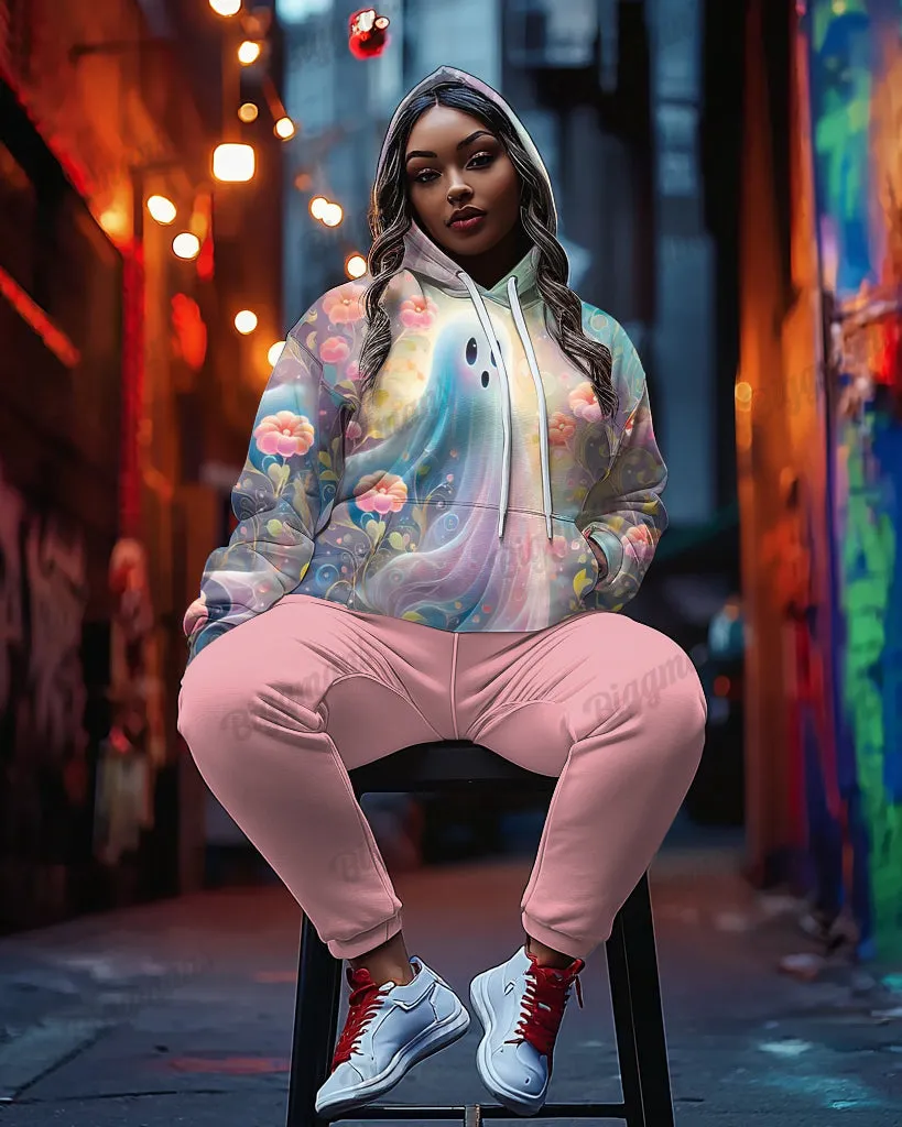 Flower Ghost Ladies Long Sleeve Hoodie Plus Size Suit sold by Biggmans product image thumbnail 3