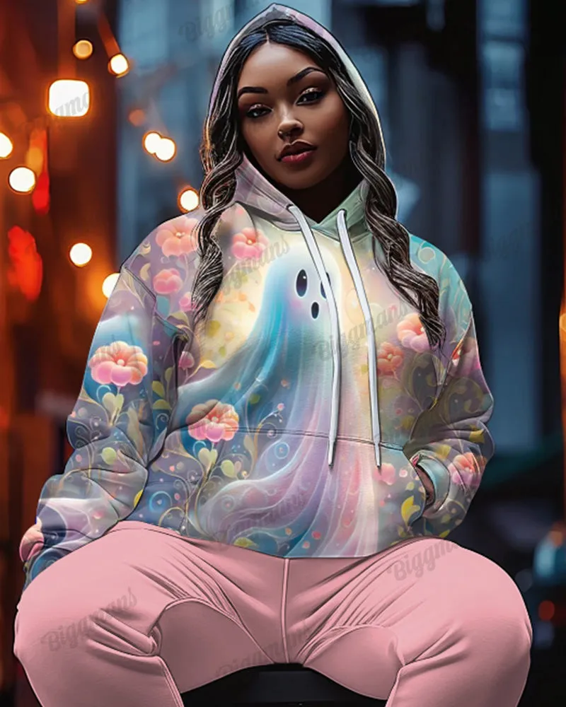 Flower Ghost Ladies Long Sleeve Hoodie Plus Size Suit sold by Biggmans product image thumbnail 4