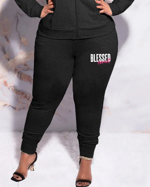 Women's Plus Size Blessed Periodt Hoodie Set sold by Biggmans product image thumbnail 3