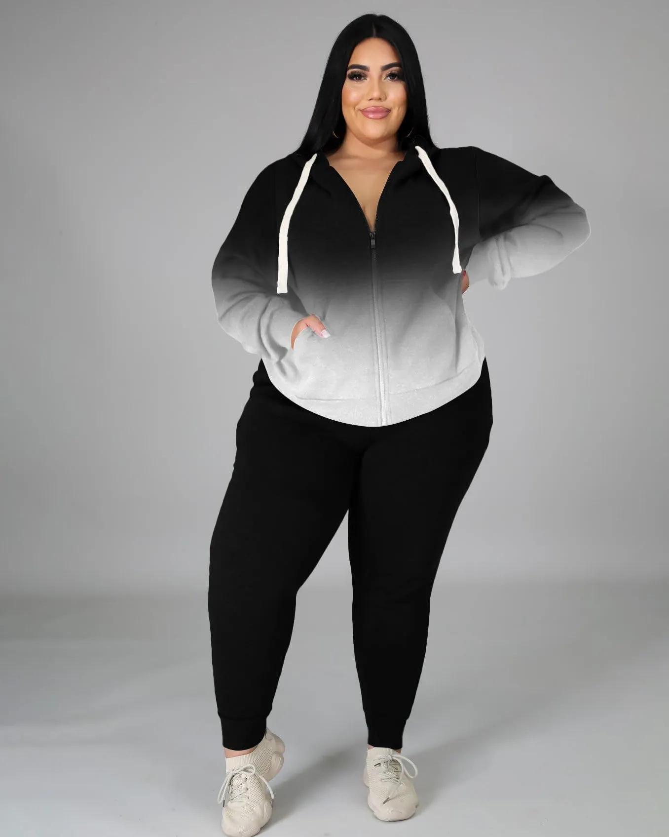 Women's Plus Size Gradient Color Hoodie Set sold by Biggmans product image thumbnail 4