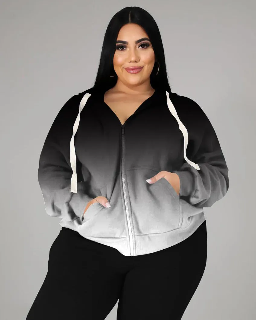 Women's Plus Size Gradient Color Hoodie Set sold by Biggmans product image thumbnail 2