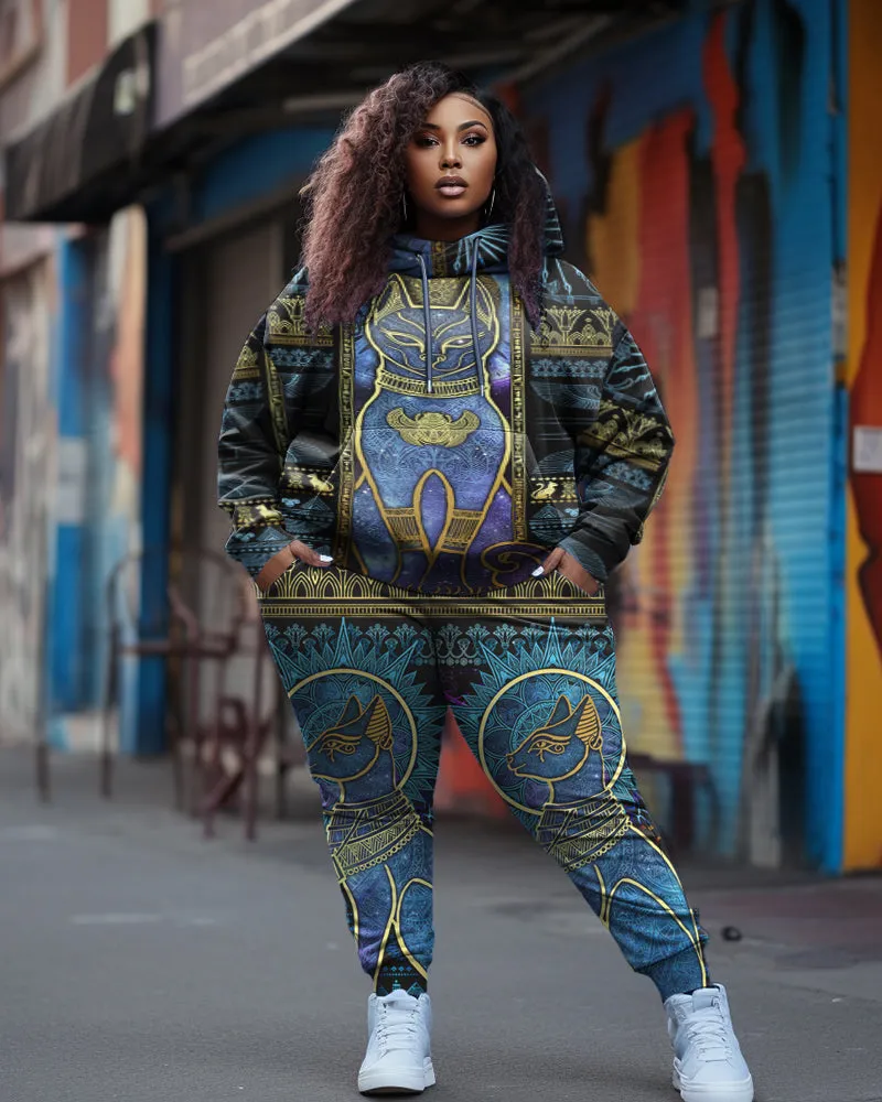 Women's Big & Tall Bastet Pullover Hoodie Set sold by Biggmans