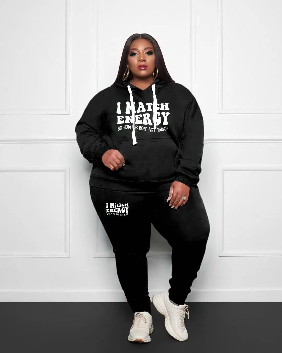 Women's Big & Tall I Match Energy Hoodie Set | Biggmans sold by Biggmans
