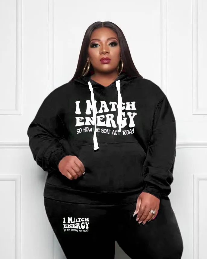 Women's Big & Tall I Match Energy Hoodie Set | Biggmans sold by Biggmans product image thumbnail 2