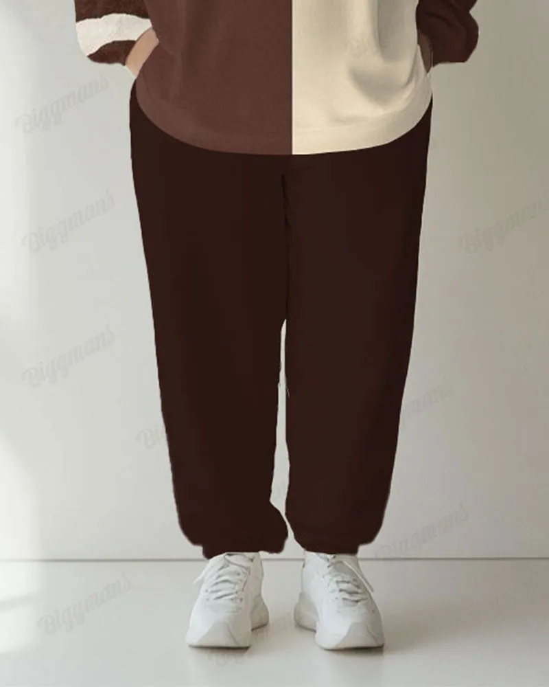 Women's Casual Daily Colorblock Zebra Print Big & Tall Hoodie Set sold by Biggmans product image thumbnail 3