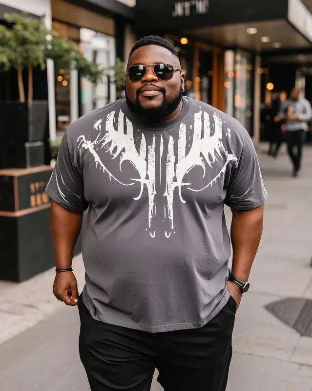 Big Man's Revenge Print Top T-Shirt sold by Biggmans