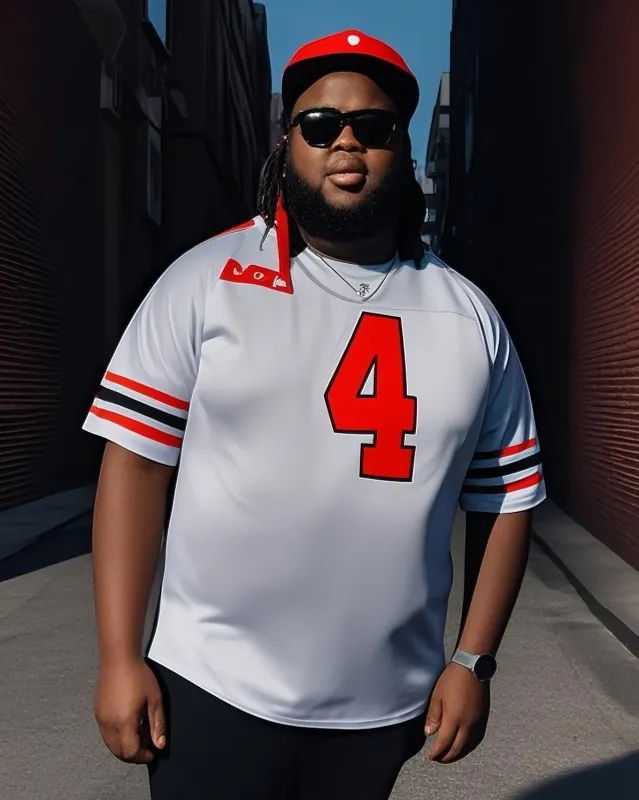 Men's Plus Size Digital Print Top T-shirt sold by Biggmans