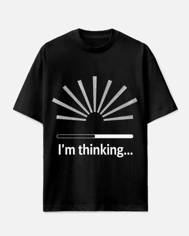 Men's Street Fashion Loading Logo I'm thinking... Printed Big & Tall Short Sleeve T-shirt sold by Biggmans