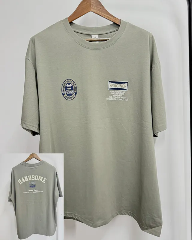 4XL-8XL Big & Tall Men's Daily Casual Letter Cartoon Embroidered Cotton Round Neck Short Sleeve T-Shirt 4XL-8XL sold by Biggmans