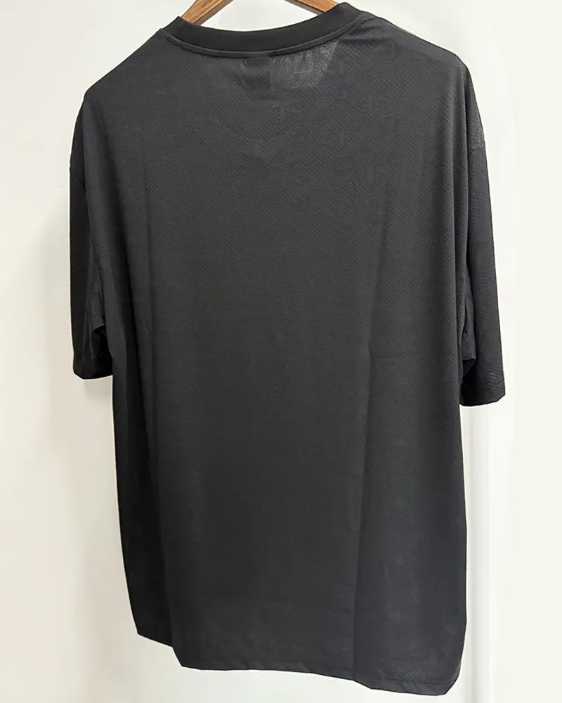 4XL-8XL Big & Tall Men's Daily Casual Quick-drying Jacquard Crewneck Short-sleeved T-shirt sold by Biggmans product image thumbnail 3