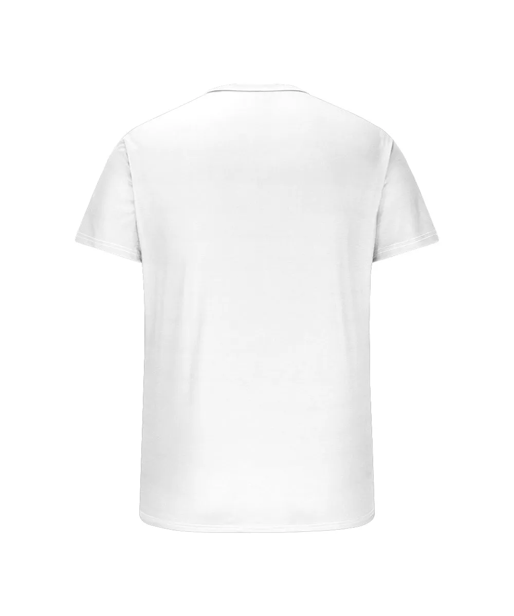 Big & Tall Men's Black And White Eagle Print Henry Collar Button Short Sleeve Tee sold by Biggmans product image thumbnail 5