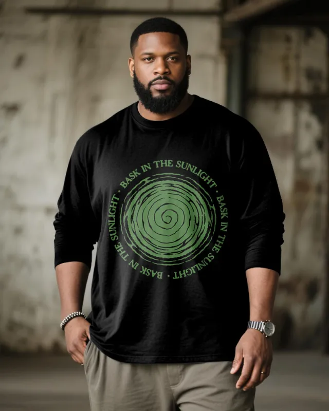 Big & Tall Men's Forest Alphabet Print Long Sleeve T-Shirt sold by Biggmans