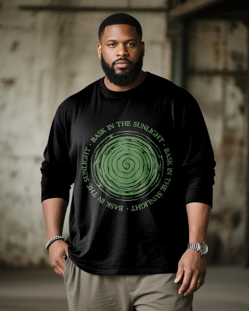 Big & Tall Men's Forest Alphabet Print Long Sleeve T-Shirt sold by Biggmans