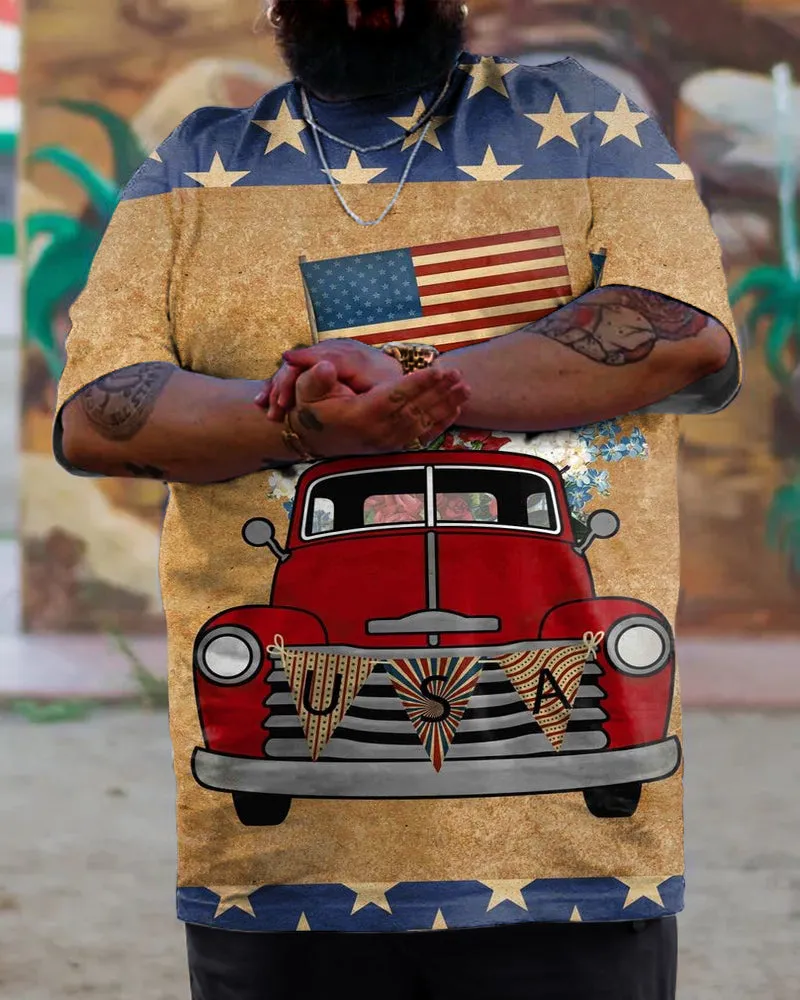 Men's Independence Day Print T-Shirt sold by Biggmans