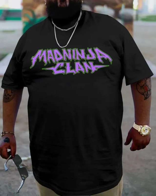 Gothic Plus Size Madninja Clan Casual T-Shirt sold by Biggmans