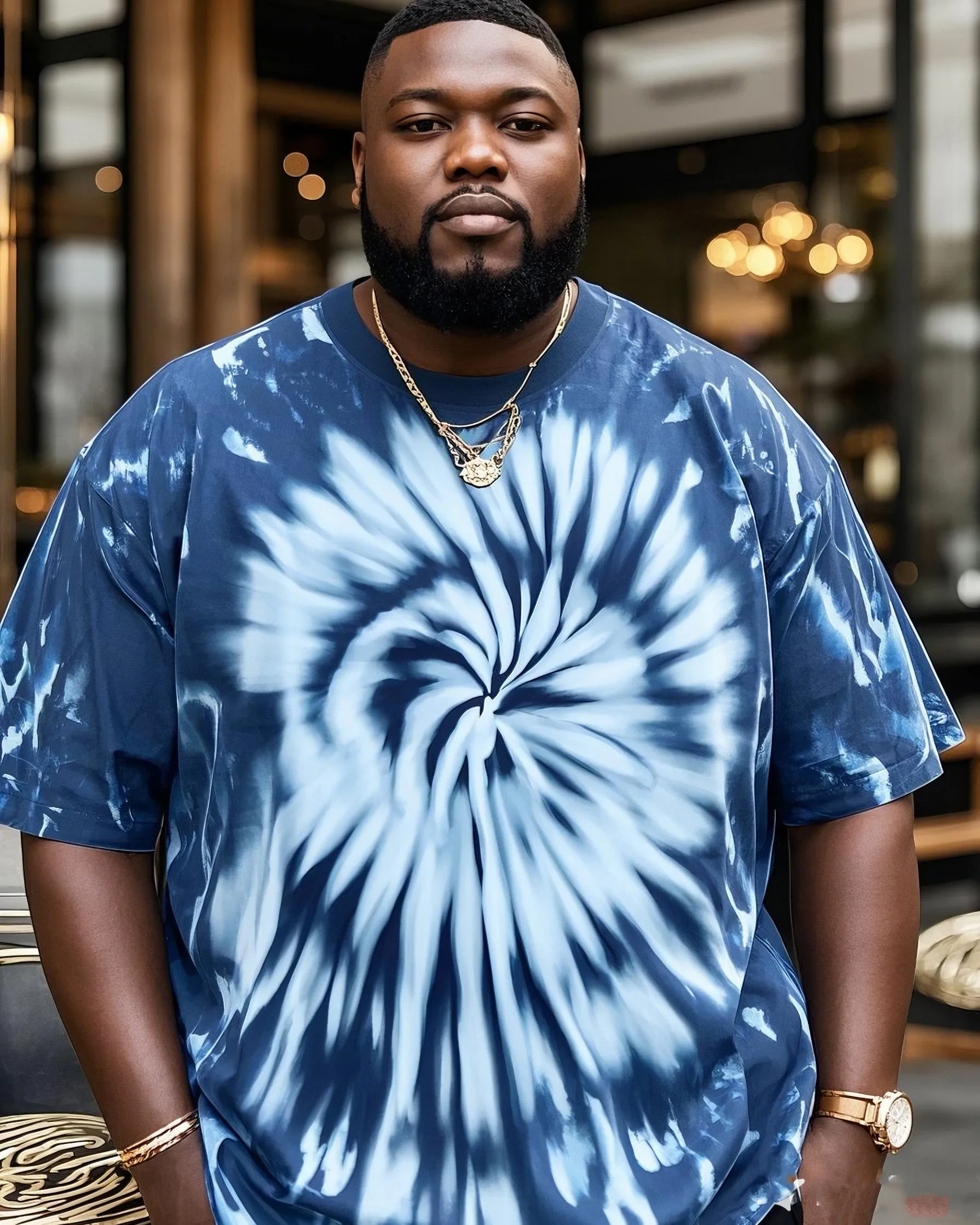 Big Shops Tie-Dye Print Top Tee sold by Biggmans