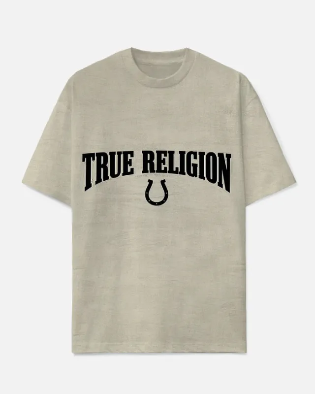 Big Men's Simple TURE RELLIGION ℧ Fashion Letter Printed Casual Short Sleeve T-shirt sold by Biggmans