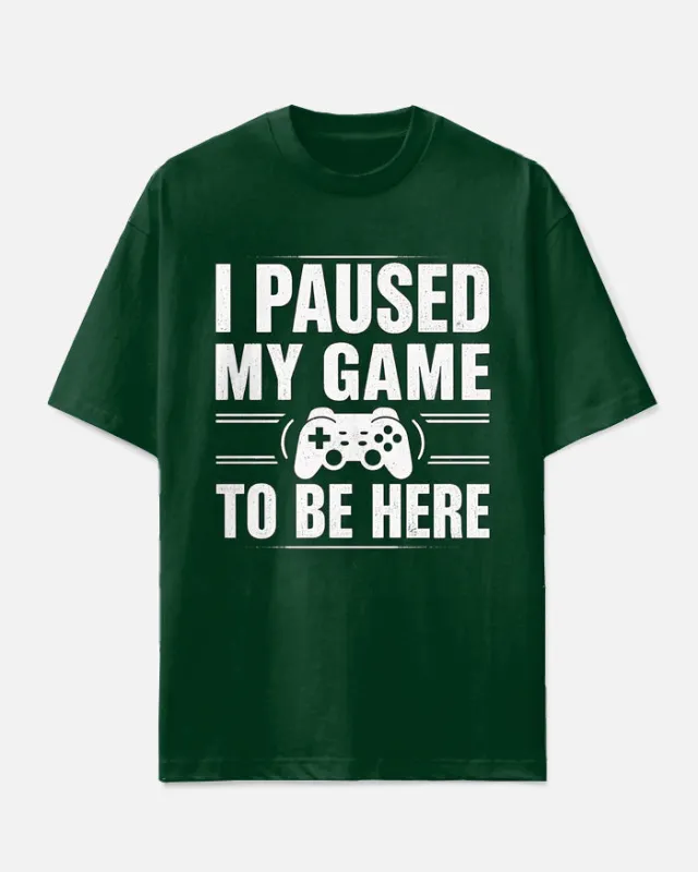 Men's Casual Fashion Game Theme Saying Gamepad Printed Big & Tall Short Sleeve T-shirt sold by Biggmans
