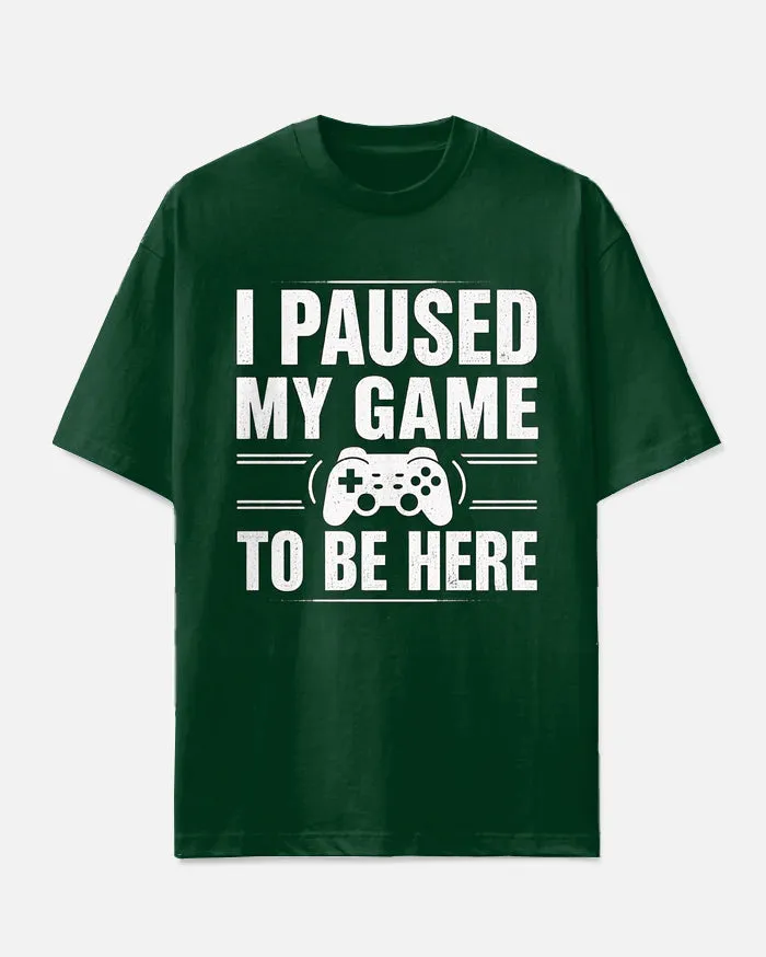 Men's Casual Fashion Game Theme Saying Gamepad Printed Big & Tall Short Sleeve T-shirt sold by Biggmans