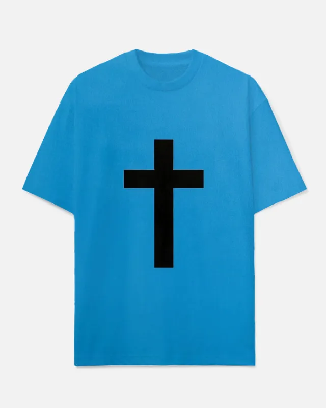 Men's Big and Tall Simple Cross Printed Round Neck Short Sleeve T-shirt sold by Biggmans