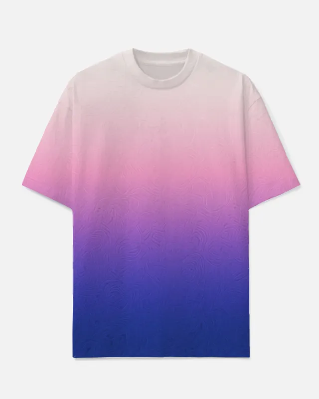 Big Men's Simple Gradient Violet Style Short Sleeve T-shirt sold by Biggmans