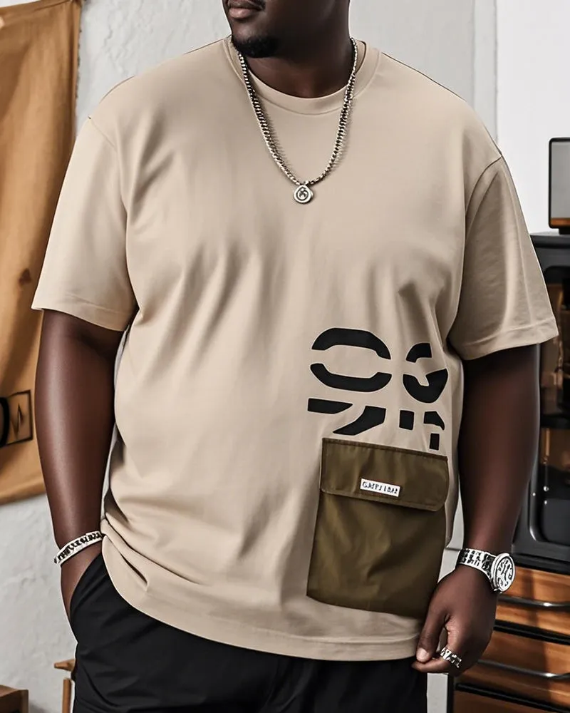 Big & Tall Men's Geometric Print Pocket Short Sleeve Cotton T-shirt M-5XL sold by Biggmans product image thumbnail 2