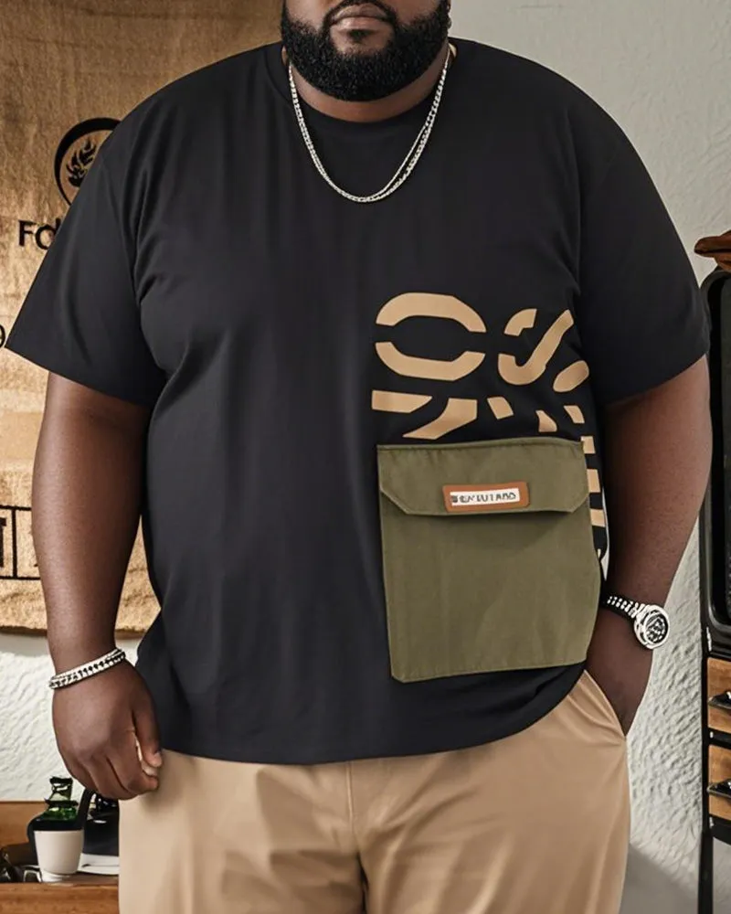 Big & Tall Men's Geometric Print Pocket Short Sleeve Cotton T-shirt M-5XL sold by Biggmans product image thumbnail 3