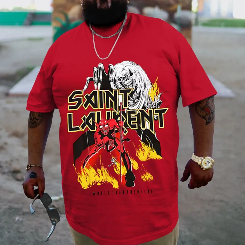 Plus Size Red Sxint LxiLrent T-Shirt sold by Biggmans
