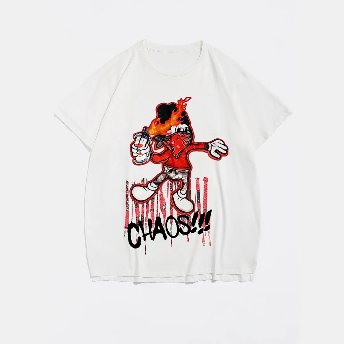 Plus Size White Chaos T-Shirt sold by Biggmans product image thumbnail 2