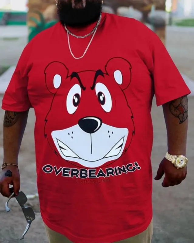Plus Size Red Overbearing T-Shirt sold by Biggmans