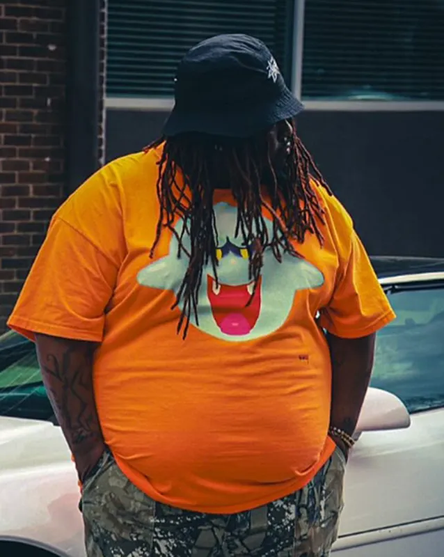 Cartoon Print Top T-shirt For Plus Size Boy sold by Biggmans