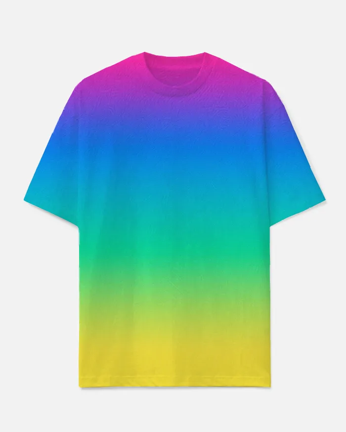 Men's Sleek Gradient Rainbow Effect Casual Big and Tall Short Sleeve T-shirts sold by Biggmans