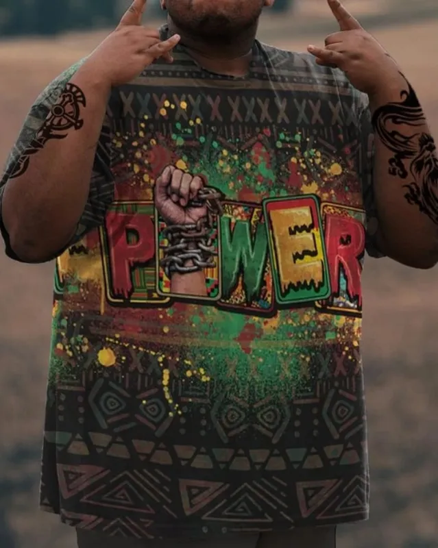 Men's Plus Size Power T-Shirt sold by Biggmans