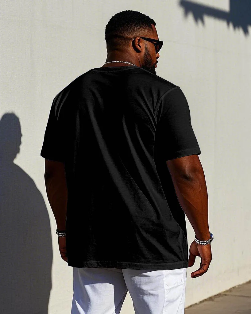 Men's Plus Size Casual Chest "rise" Printed Short Sleeve T-shirt sold by Biggmans product image thumbnail 2