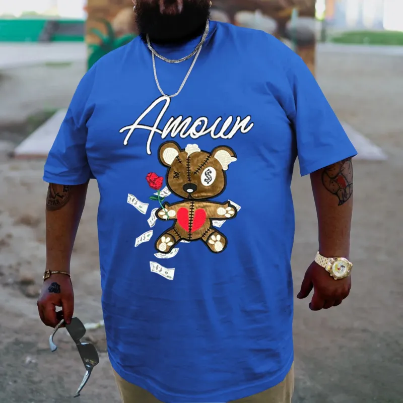 Plus Size Blue Amoun T-Shirt sold by Biggmans