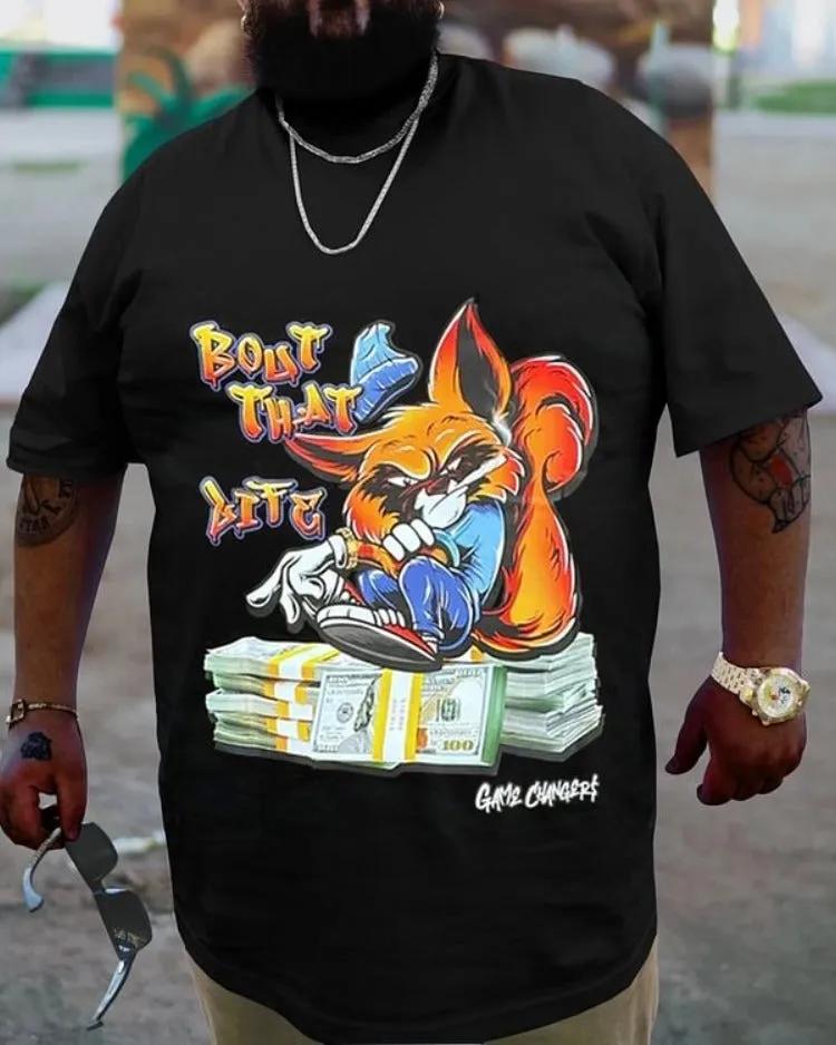 Plus Size Black Bout That Life T-Shirt sold by Biggmans