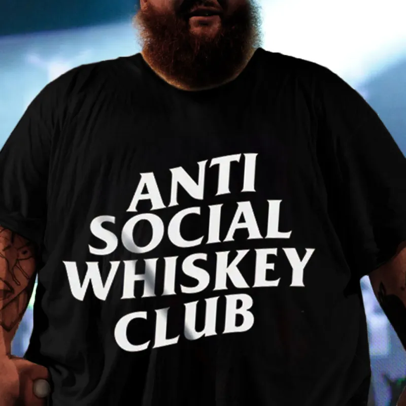 Men‘s Anti Social Lifting Club Printed  T-shirt sold by Biggmans