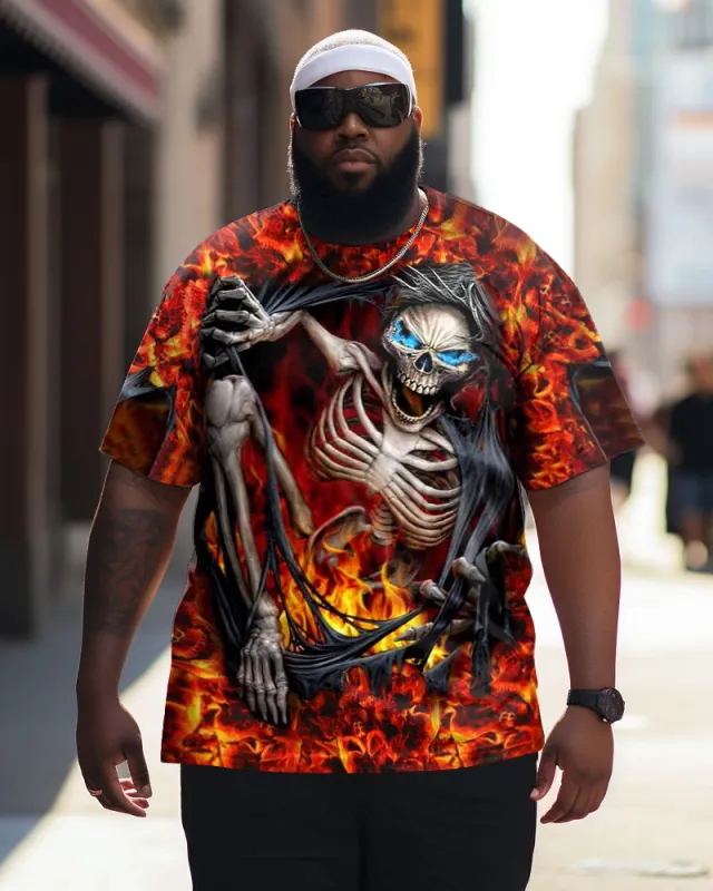 Men's Big & Tall Skeleton Vikings Crew Neck Short Sleeve T-Shirt sold by Biggmans