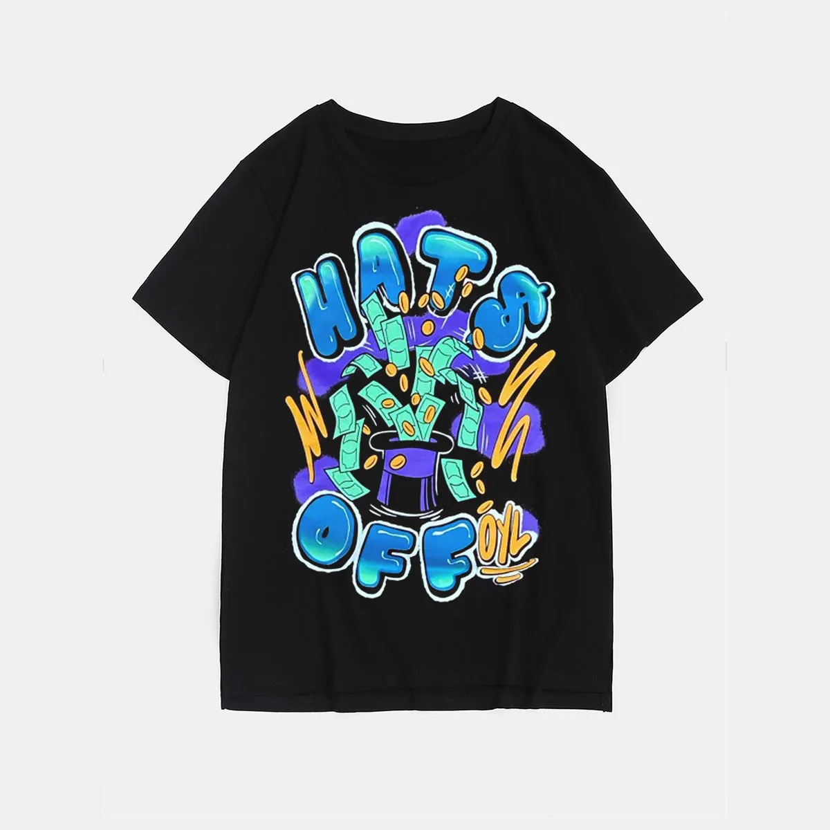 Plus Size Black Hats Off T-Shirt sold by Biggmans product image thumbnail 2