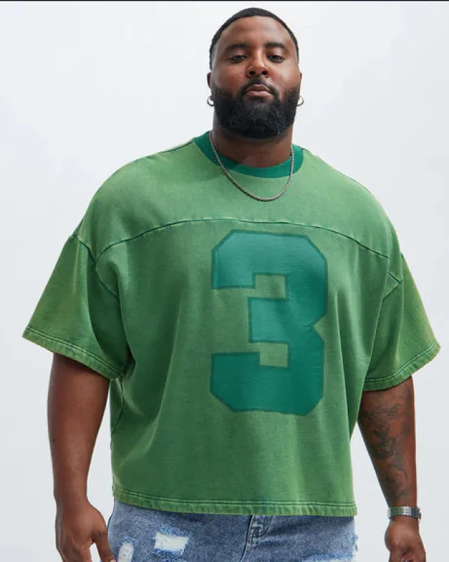 Plus Size Men's Number 3 Print T-shirt sold by Biggmans