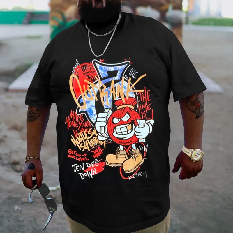 Plus Size Black T-Shirt sold by Biggmans